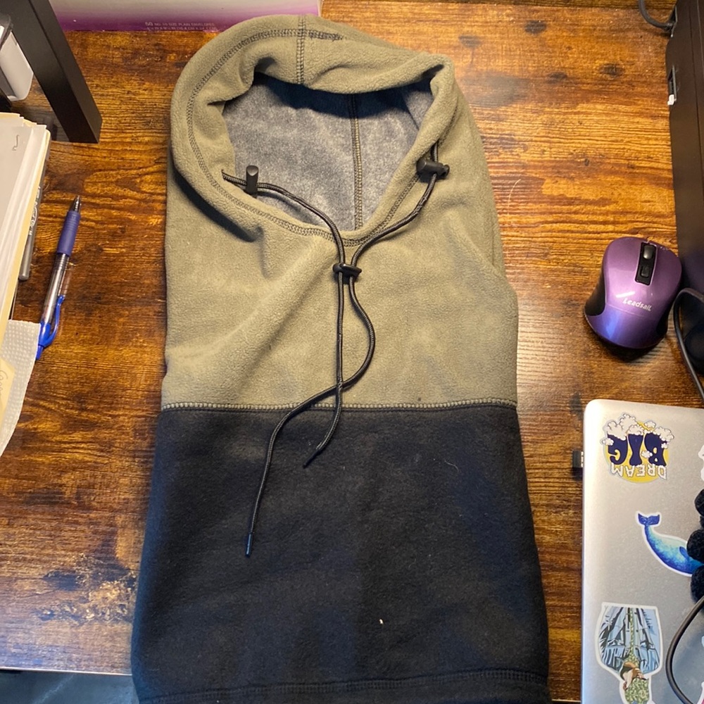 Green and Black Artic-X 6 in 1 Fleece Hood